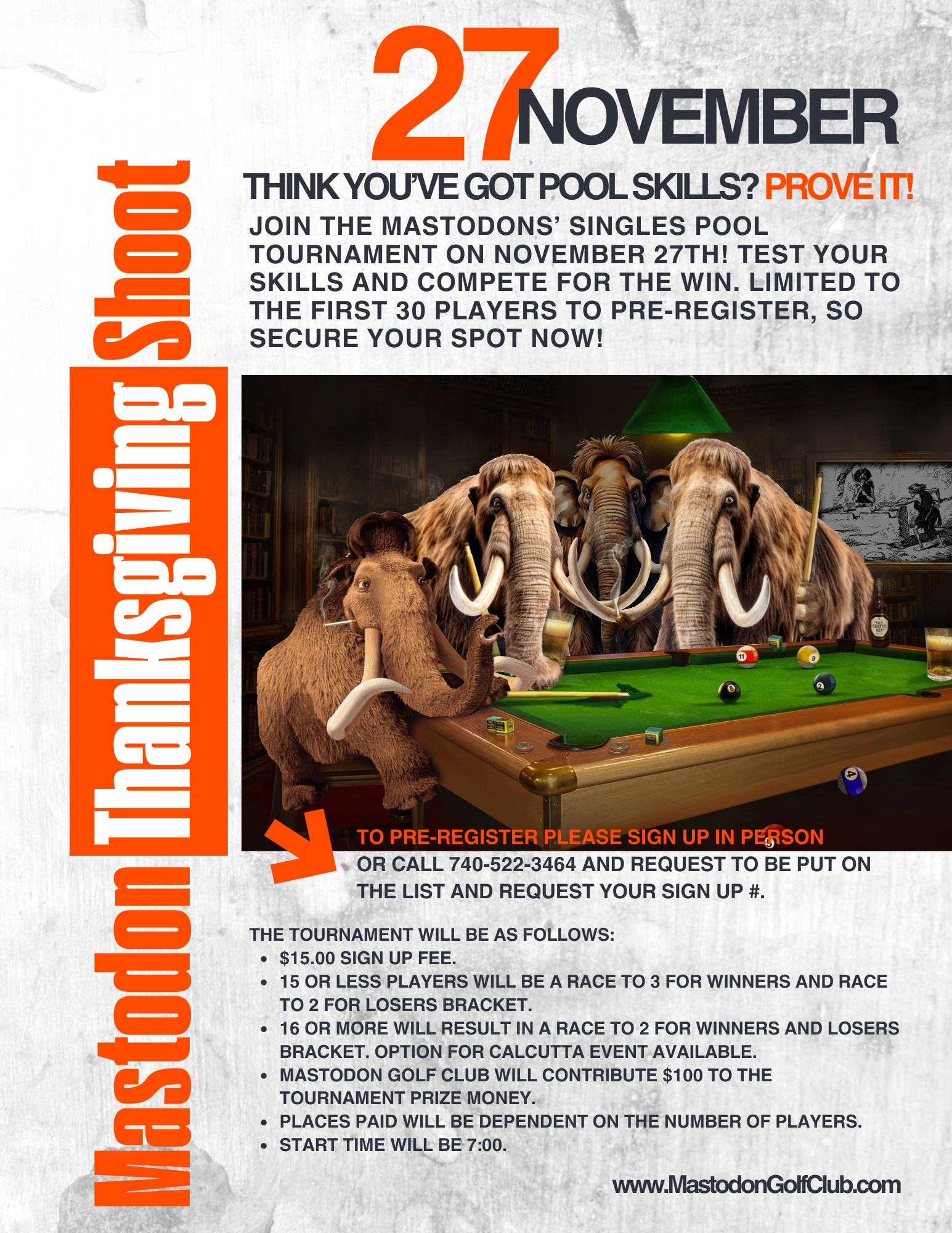 Pool Tournament ad